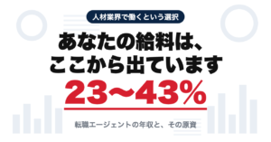 転職エージェントの年収と、その原資