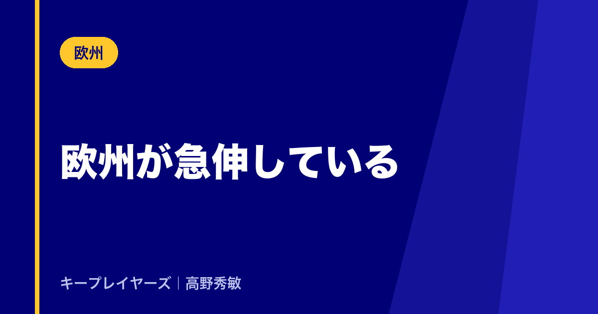 欧州が急伸している